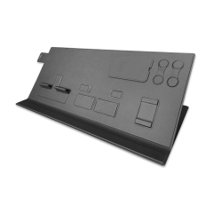 OllZ DeskMat BK Desk Mat, Stand and Organizer Board Together - Black