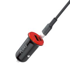 Pukka PC7.PD Car Charger with USB C to Lightning Cable