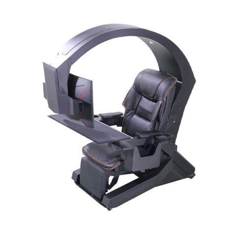 Imperator Works IW-320 Zero Gravity Reclining Workstation Game Chair - Black