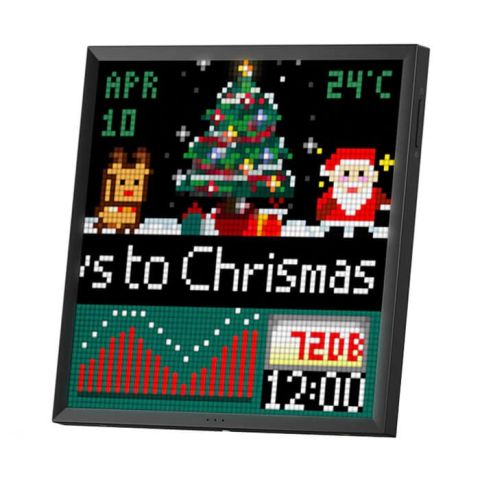 Divoom Pixoo-64 WiFi Pixel Art Cloud Display 64 X 64 LED With App Control-Black