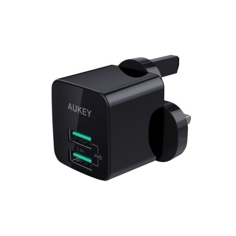 Aukey Mini Dual Port Wall Charger 12w PA -U32 Black