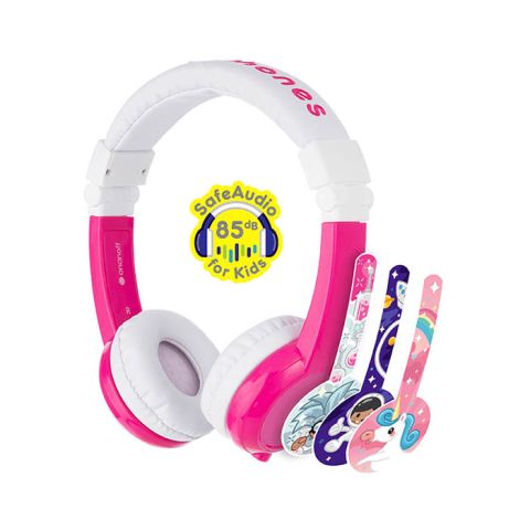 BUDDYPHONES Explore Foldable On-Ear Wired Headphones - Unicorn