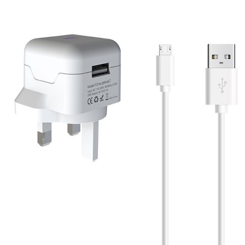 Pukka P.ChargMate M Premium 2.1A Home Charger With Micro-USB Charge And Sync Cable - Black