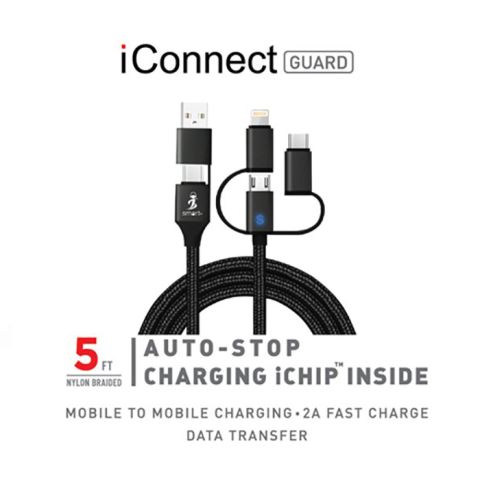 Smart iConnect 12W Type C To Lightniing Fast Charge Cable 1.5M Auto Stop
