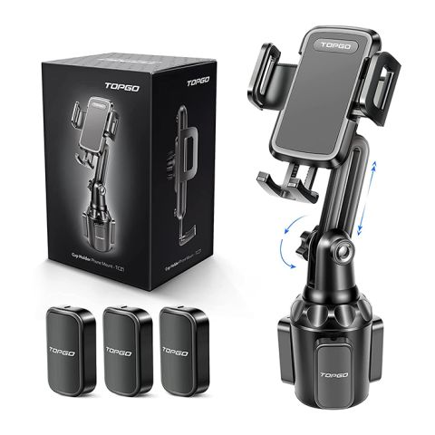 TopGo Cup Holder phone Mount up to 8"