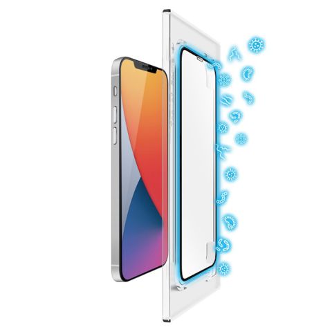 Torrii Bodyglass Anti-Bacterial Coating Full Coverage Curved For iPhone 12 Pro Max - Black