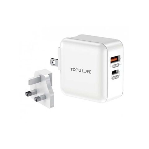 Totu Bright Series UK Wall Charger Pd 18W + Qc 3.0