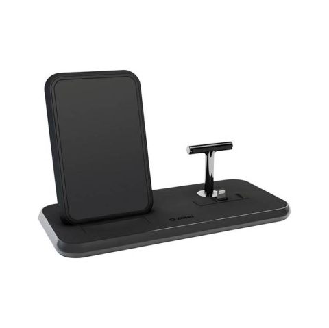 ZENS Aluminium Dual Wall Charger & Dock 10W - Black