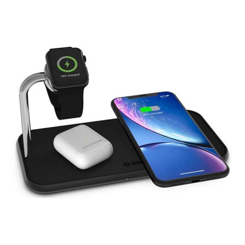 ZENS Aluminium Dual Wireless Charger + Watch - 10W